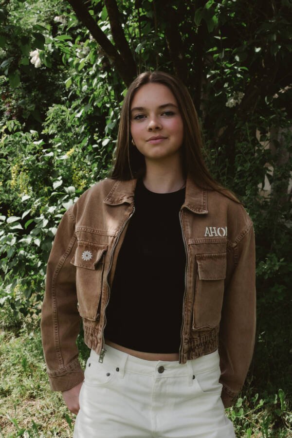 Veste brune courte femme - XS – Image 2
