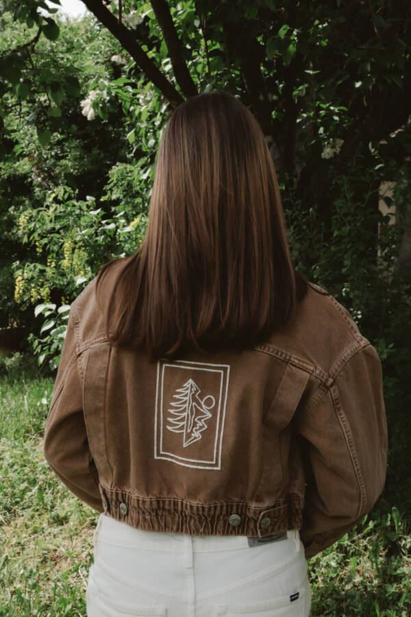 Veste brune courte femme - XS