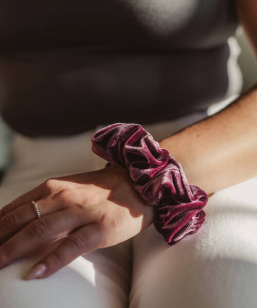 - imageChouchou velours prune